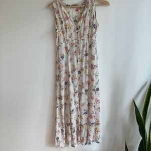 Button Up Floral Vintage 90s Dress